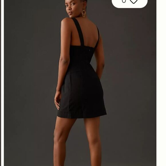 Anthropologie Squareneck Slim Mini Dress - Picture 2 of 12